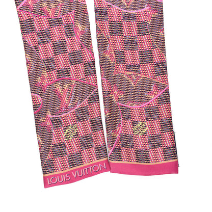 Louis Vuitton Silk Monogram Damier Pop Print Bandeau Pink 2 of 4