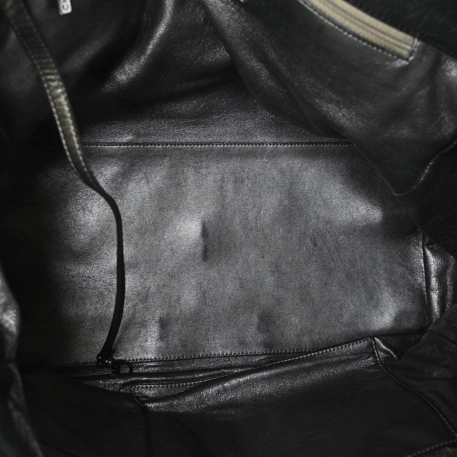 Chanel Distressed Lambskin Quilted Le Marais Front Pocket Bowling Bag Black 5 of 10