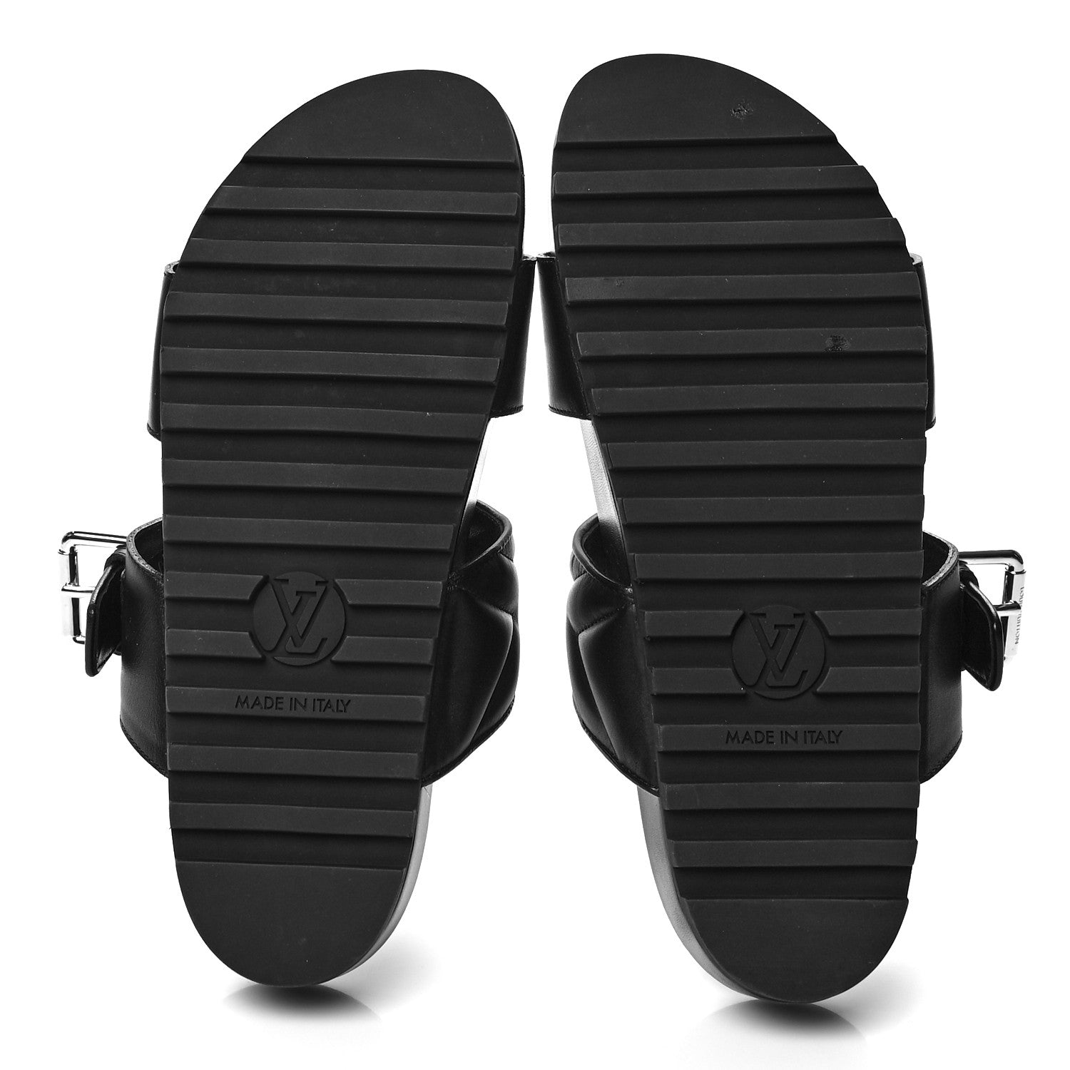 Louis Vuitton Calfskin New Wave Bom Dia Mule Sandals 35 Black 5 of 10