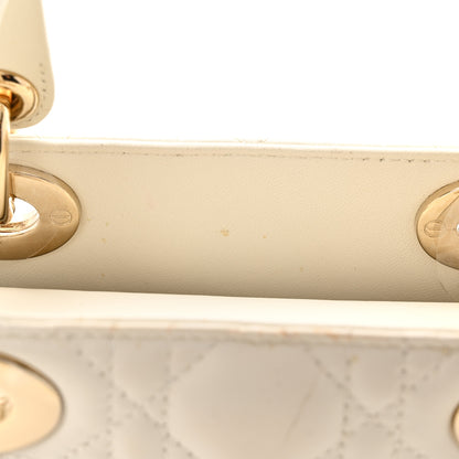 Christian Dior Lambskin Cannage Small My ABCDior Lady Dior White 12 of 15