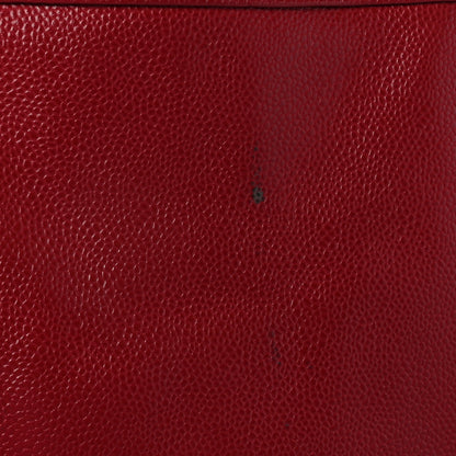 Chanel Caviar Pocket Shopping Tote Red 11 of 12