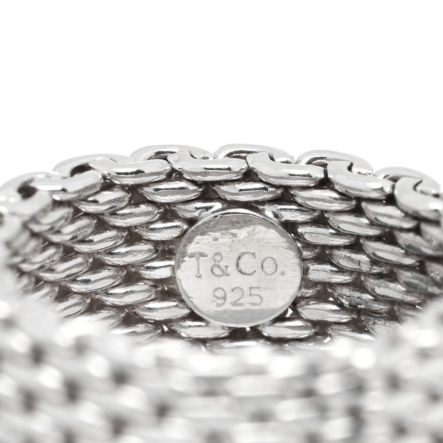 Sterling Silver Somerset Mesh Ring 54 7