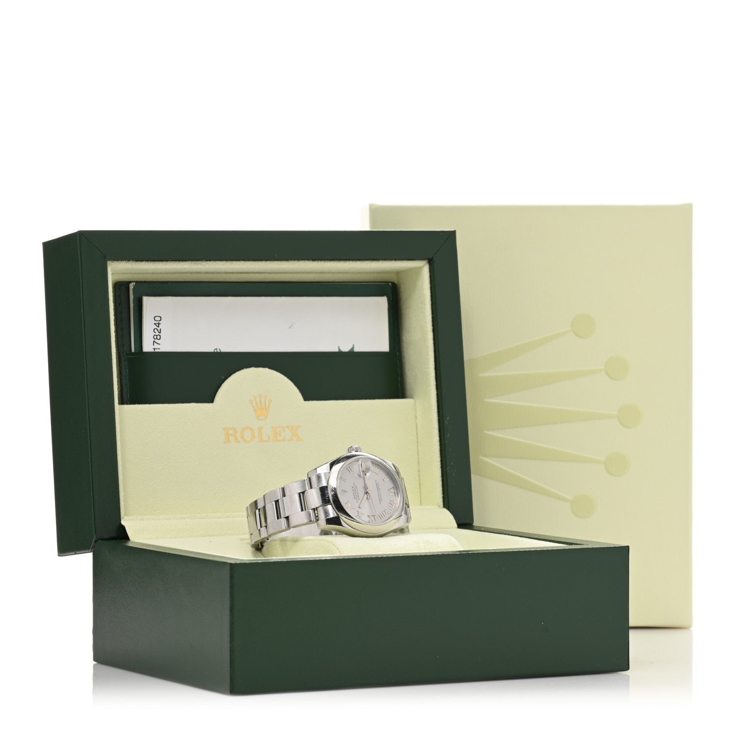 Rolex Stainless Steel 31mm Oyster Perpetual Datejust Watch Silver Roman 178240 5 of 5