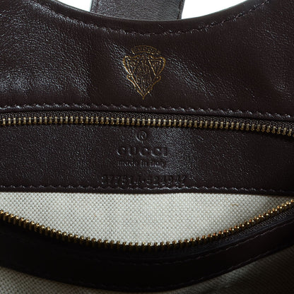 Gucci Python Stirrup Medium Top Handle Bag Brown 6 of 8