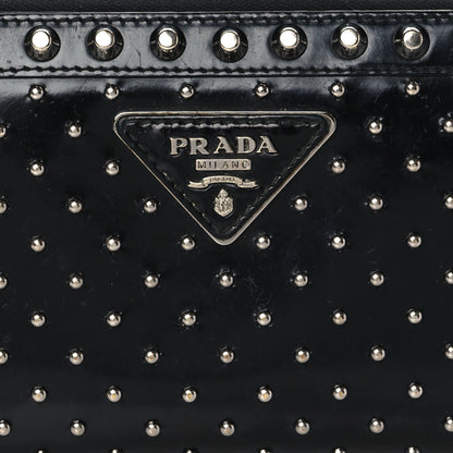 Prada Spazzolato Studded Zip Around Wallet Black 7 of 7