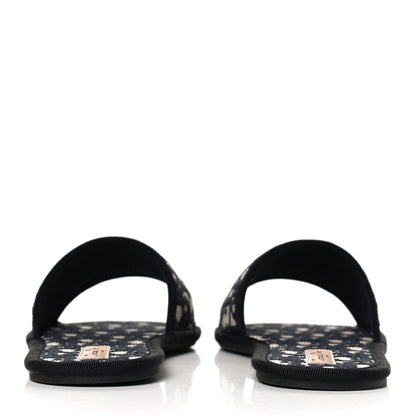 Christian Dior Velvet Oblique Chez Moi Sandal 40 Deep Blue 6 of 12
