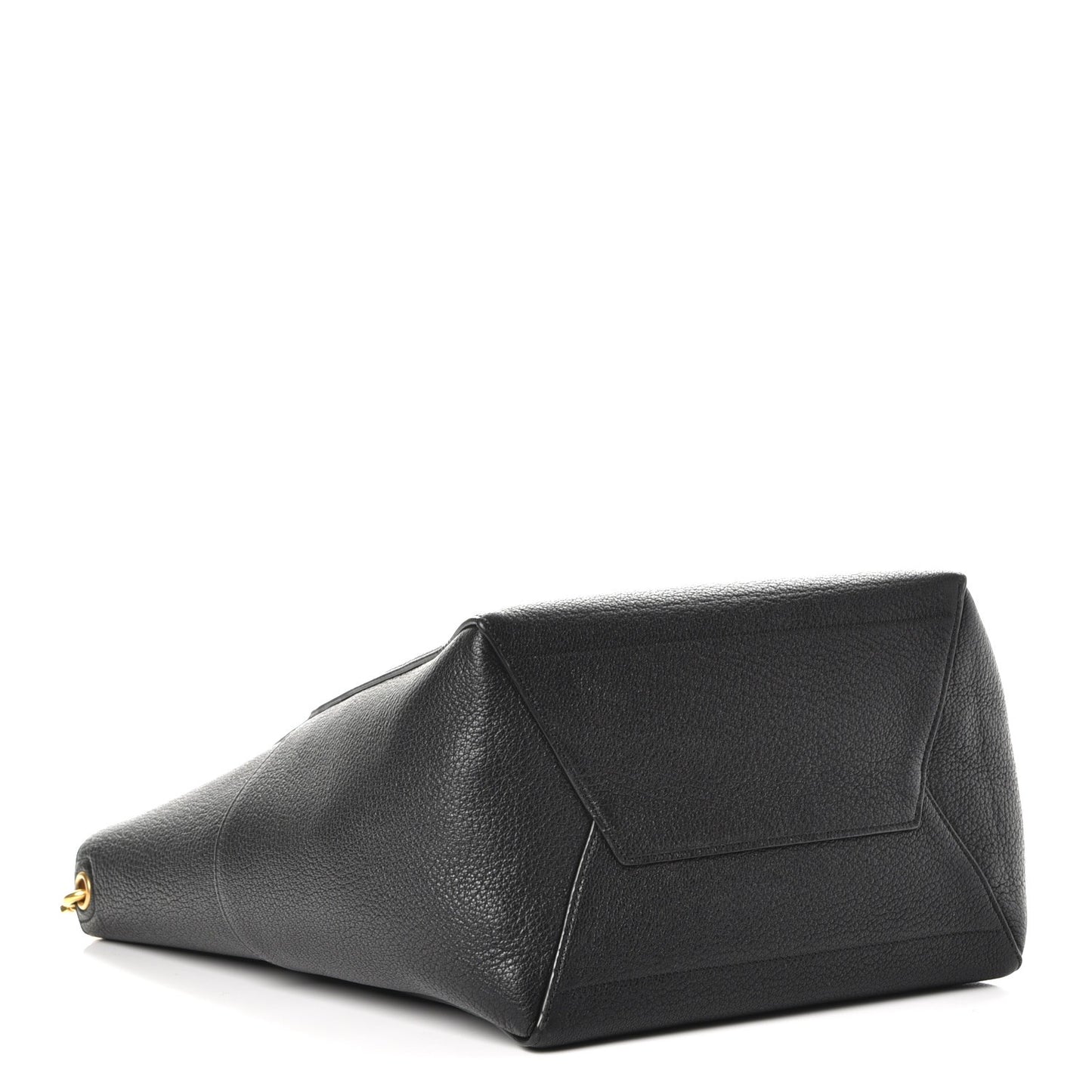 Soft Grained Calfskin Sangle Bucket Bag Black