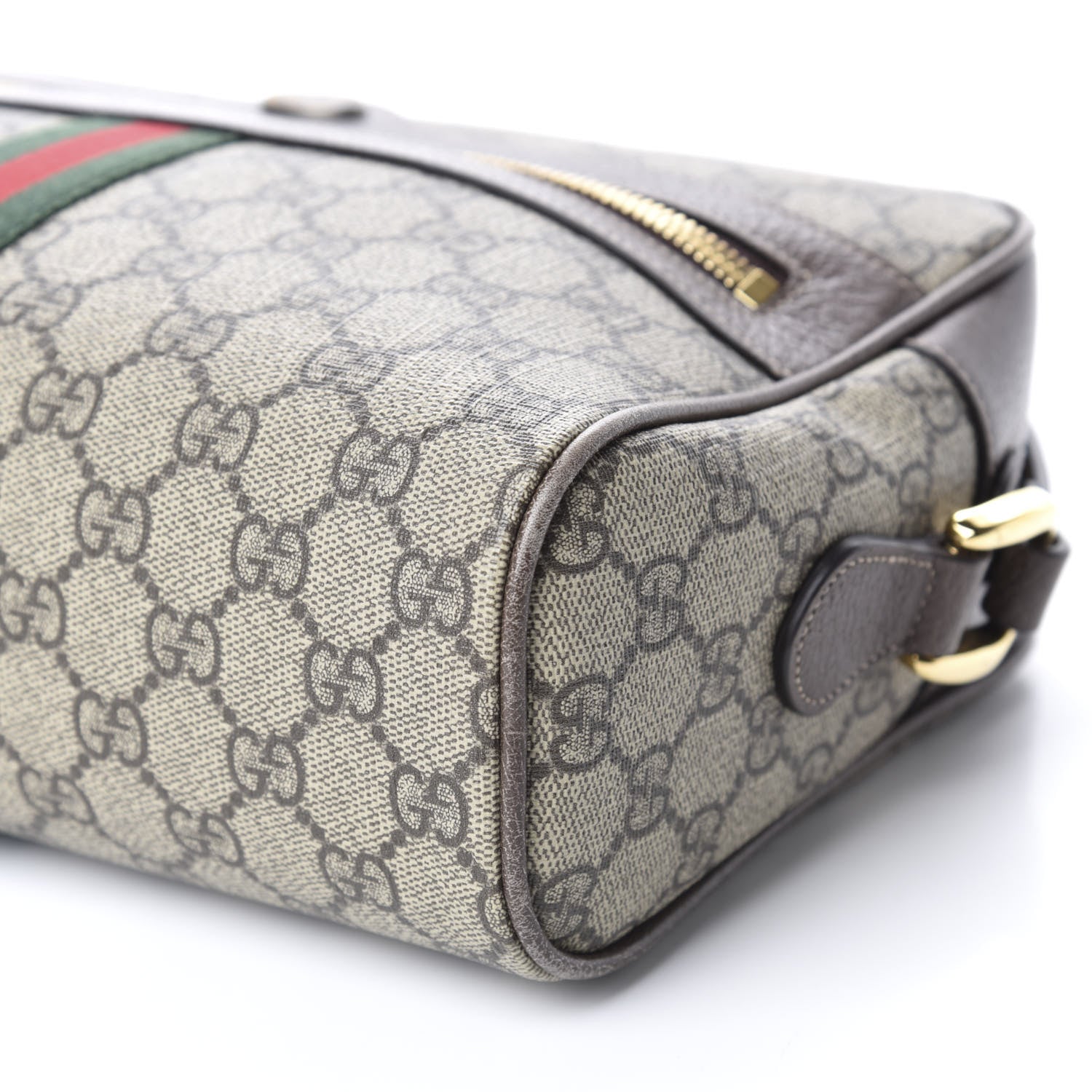 Gucci GG Supreme Monogram Web Small Ophidia Shoulder Bag Brown 7 of 10