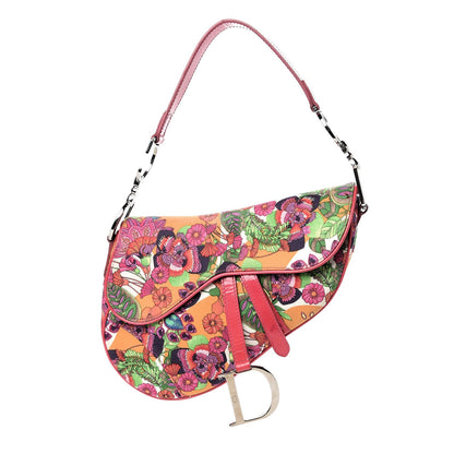 Christian Dior Canvas Floral Saddle Bag Multicolor 1 of 11