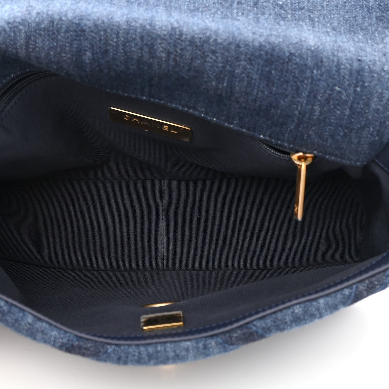 Chanel Denim Quilted Medium Chanel 19 Flap Blue 5 of 12