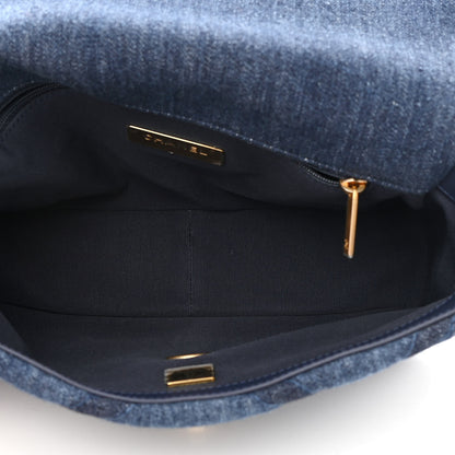 Chanel Denim Quilted Medium Chanel 19 Flap Blue 5 of 12