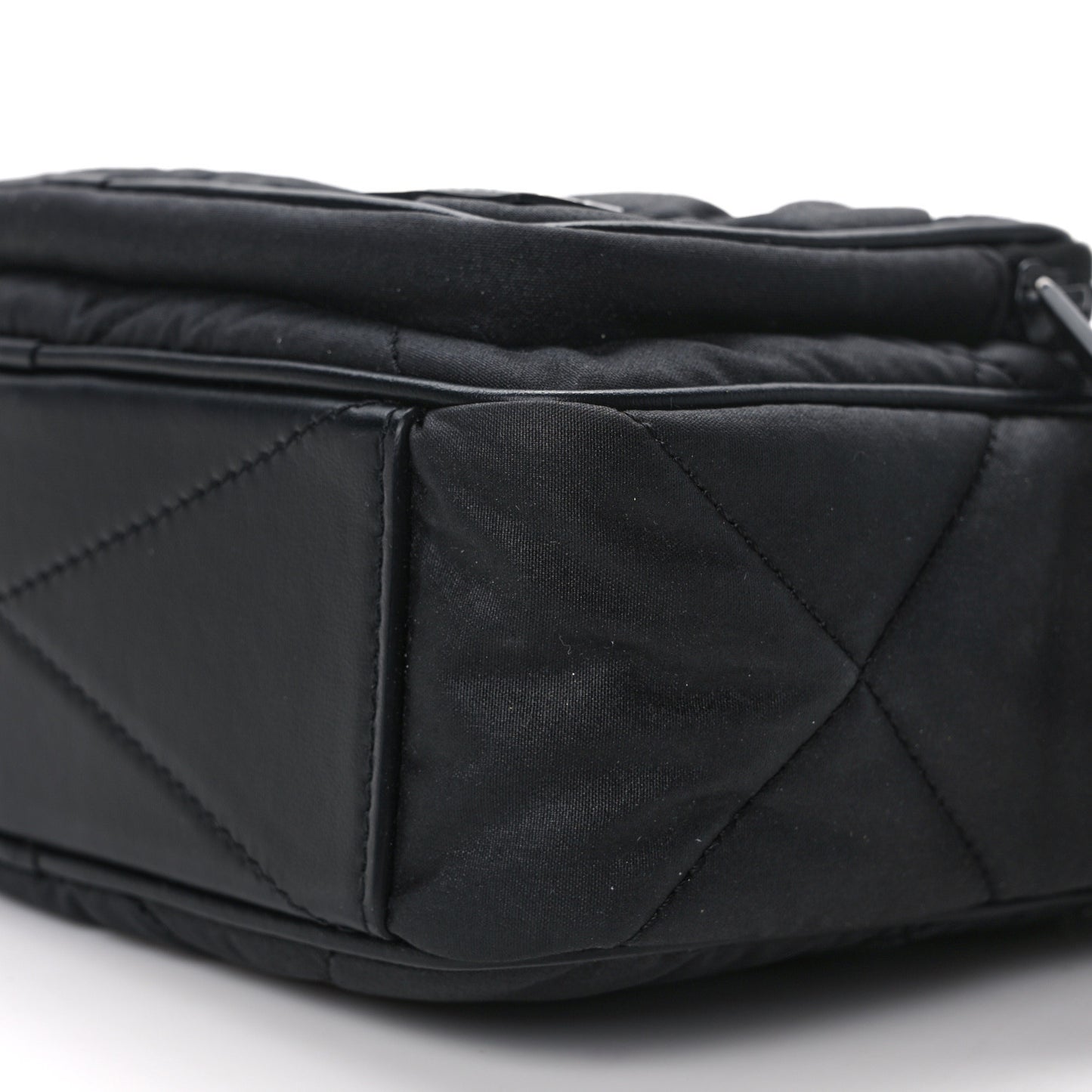 Nylon Quilted Paddy Crossbody Bag Black
