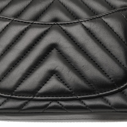 Chanel Lambskin Chevron Quilted Mini Rectangular Flap Black 14 of 16
