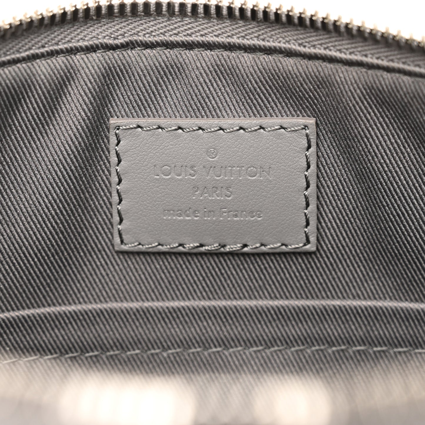 Grained Calfskin Aerogram City Keepall Gris