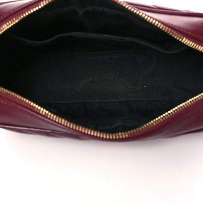 Saint Laurent Calfskin Matelasse Monogram Lou Camera Bag Dark Legion Red 5 of 10