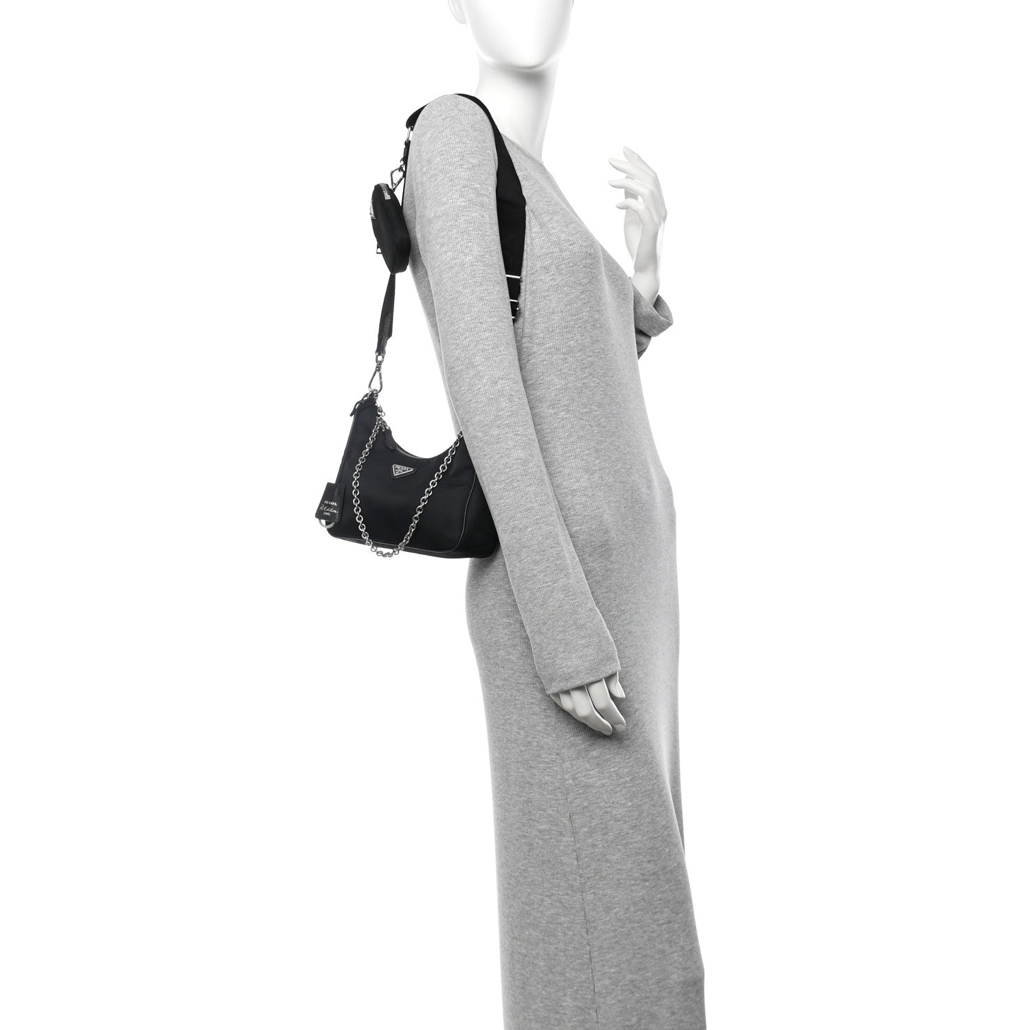 Prada Nylon Re-Edition 2005 Shoulder Bag Black 2 of 11