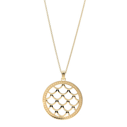 John Hardy 18K Yellow Gold Naga Circle Pendant Necklace 1 of 4