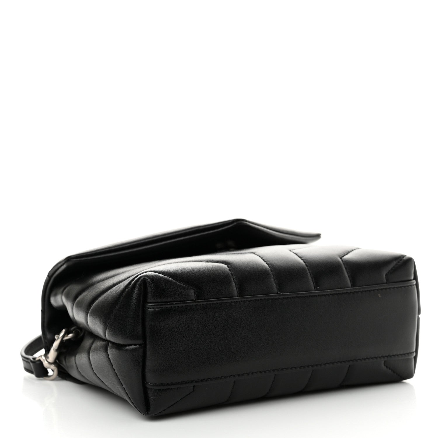 Saint Laurent Calfskin Y Quilted Monogram Toy Loulou Crossbody Bag Black 4 of 10