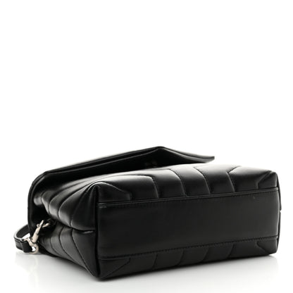 Saint Laurent Calfskin Y Quilted Monogram Toy Loulou Crossbody Bag Black 4 of 10