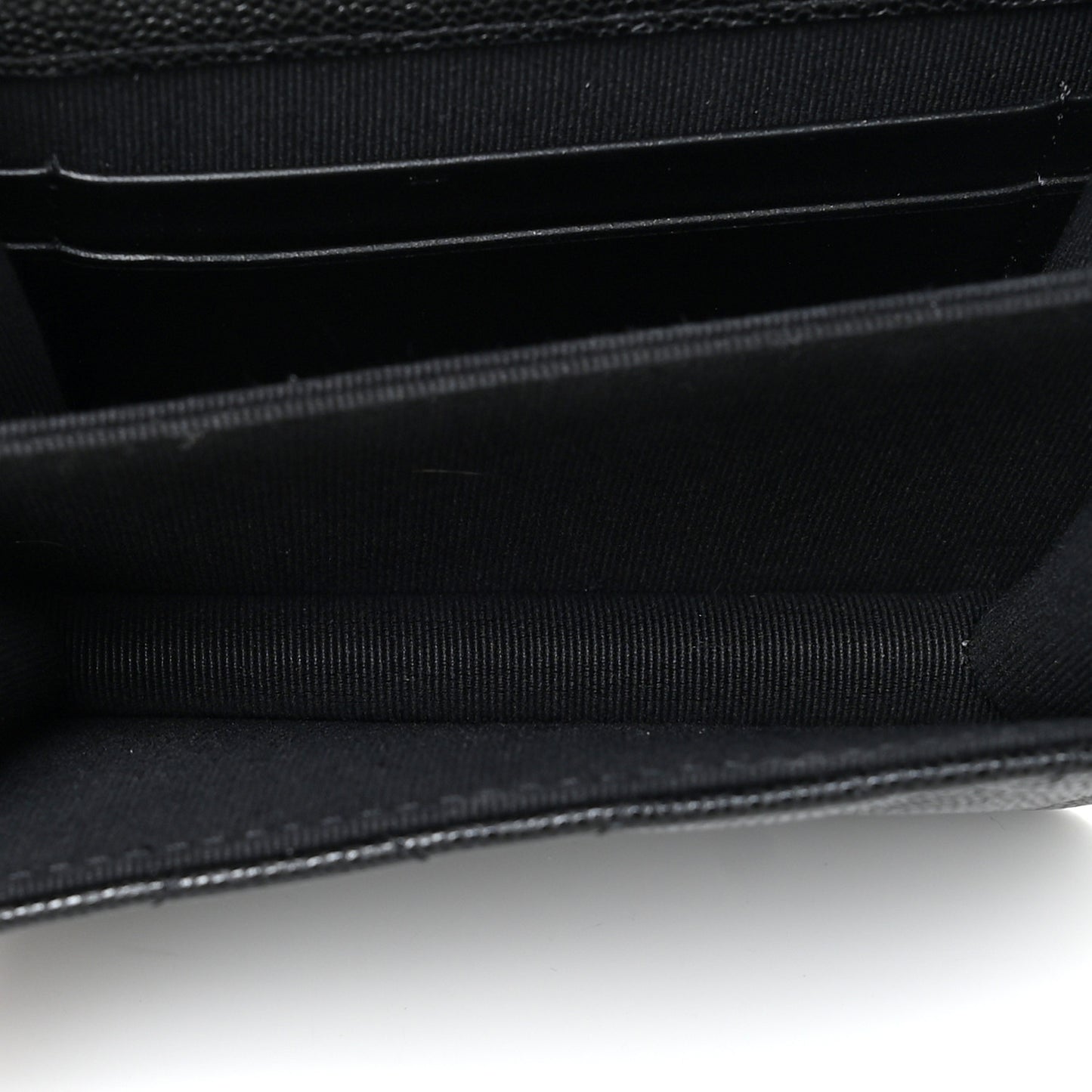 Caviar Quilted Pick Me Up Clutch With Chain Black