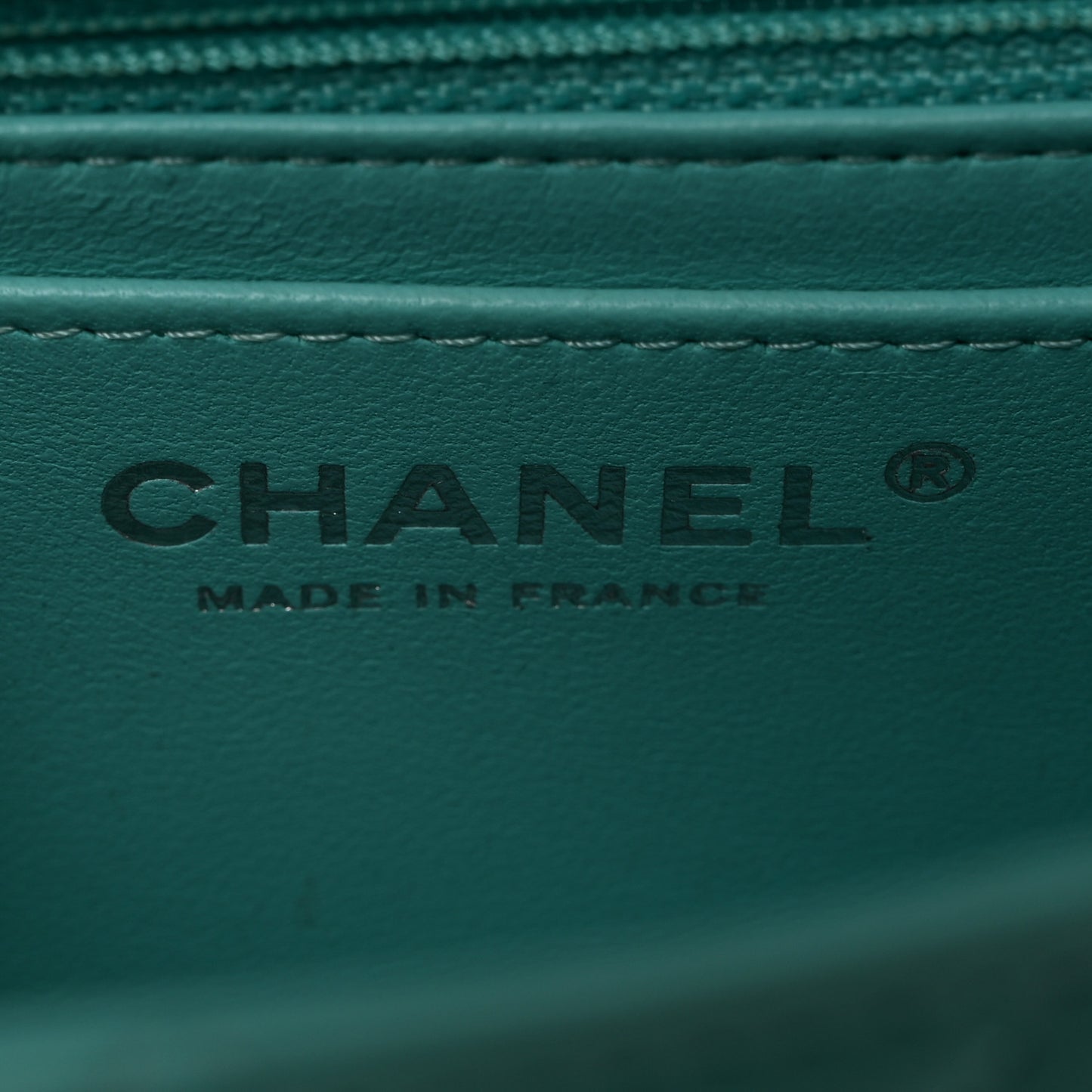 Lambskin Quilted Mini Rectangular Flap Turquoise