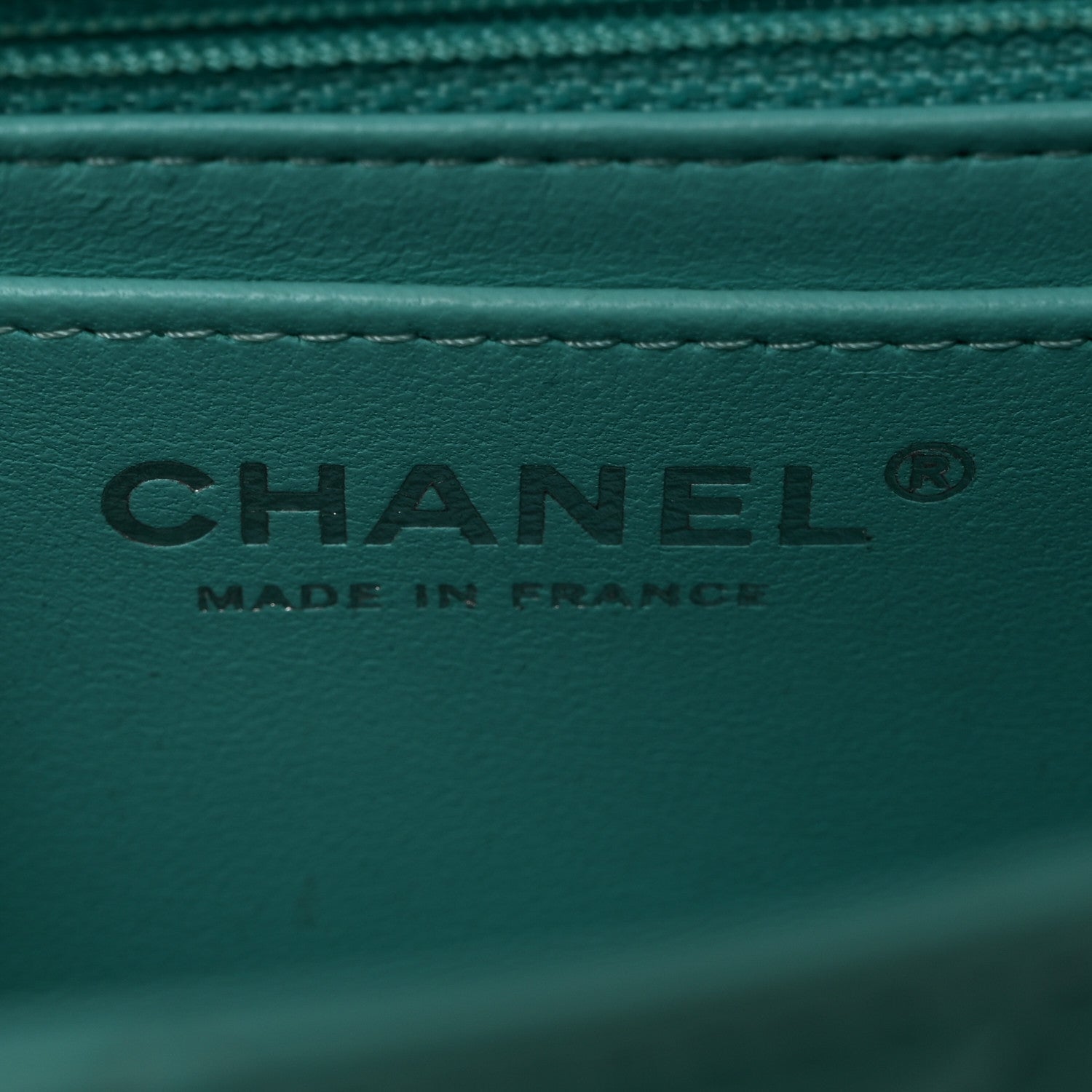 Chanel Lambskin Quilted Mini Rectangular Flap Turquoise 6 of 10