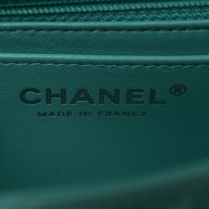 Chanel Lambskin Quilted Mini Rectangular Flap Turquoise 6 of 10