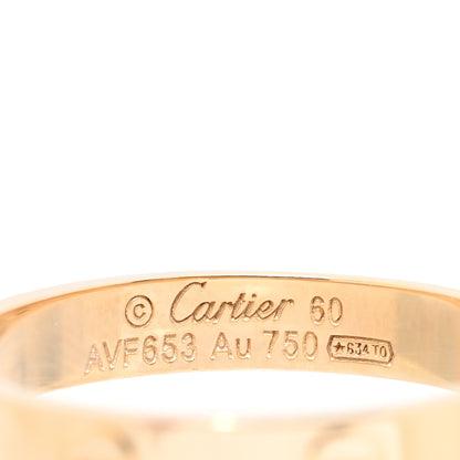 Cartier 18K Yellow Gold 3.5mm LOVE Wedding Band Ring 60 9 4 of 5