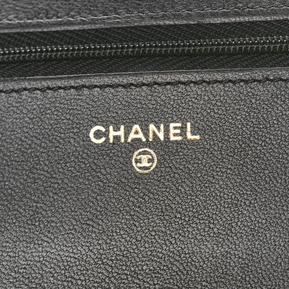 Chanel Lambskin Quilted Wallet On Chain WOC Black 6 of 10