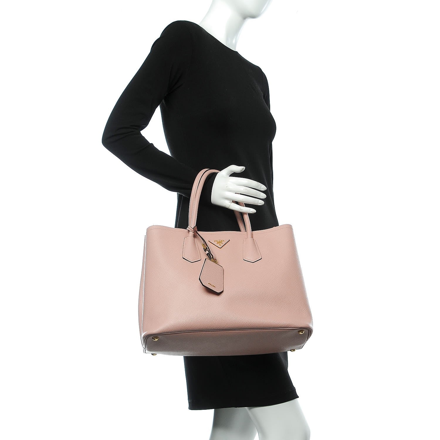 Prada Saffiano Cuir Medium Double Bag Orchidea 3 of 11