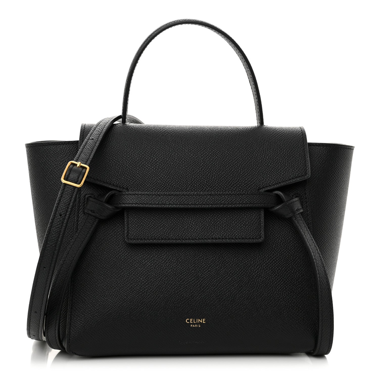 Celine Grained Calfskin Nano Belt Bag Black 1 of 12