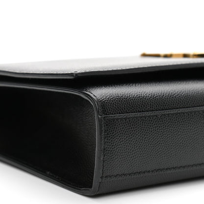 Saint Laurent Grain De Poudre Medium Classic Monogram Kate Satchel Black 9 of 10