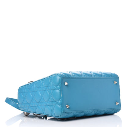 Christian Dior Lambskin Cannage Medium Lady Dior Blue 5 of 17