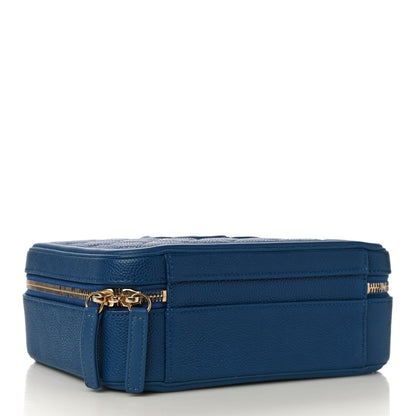 Chanel Caviar Quilted Medium CC Filigree Vanity Case Dark Blue 4 of 10