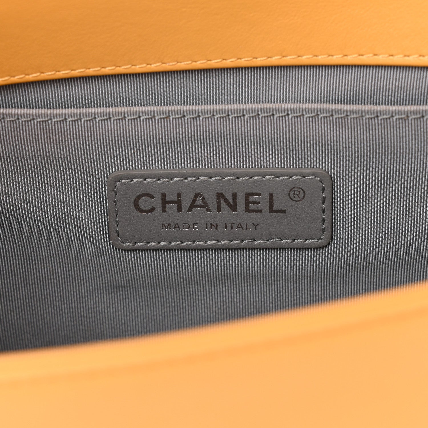 Chanel Calfskin Chevron Quilted Medium Boy Flap Yellow 6 of 15