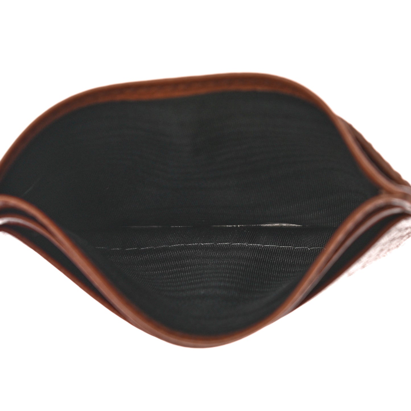 Canvas Leopard Print Card Holder Brown