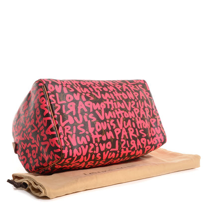 Louis Vuitton Monogram Graffiti Speedy 30 Fuchsia 4 of 7