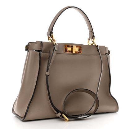 Fendi Vitello Seta Plexiglass Tortoise Medium Peekaboo Iconic Satchel Tortora 3 of 9
