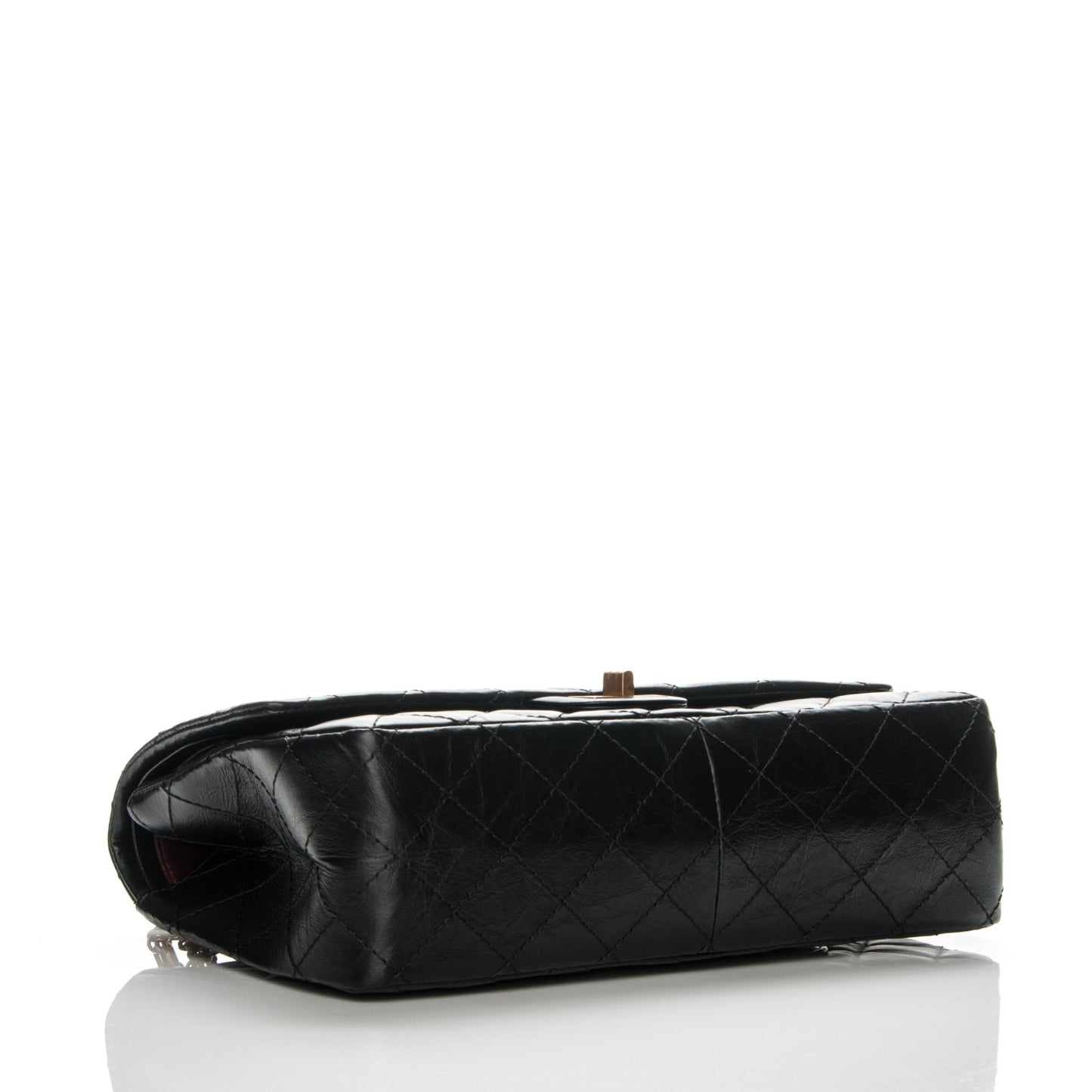 Aged Calfskin Quilted 2.55 Reissue 226 Flap Black