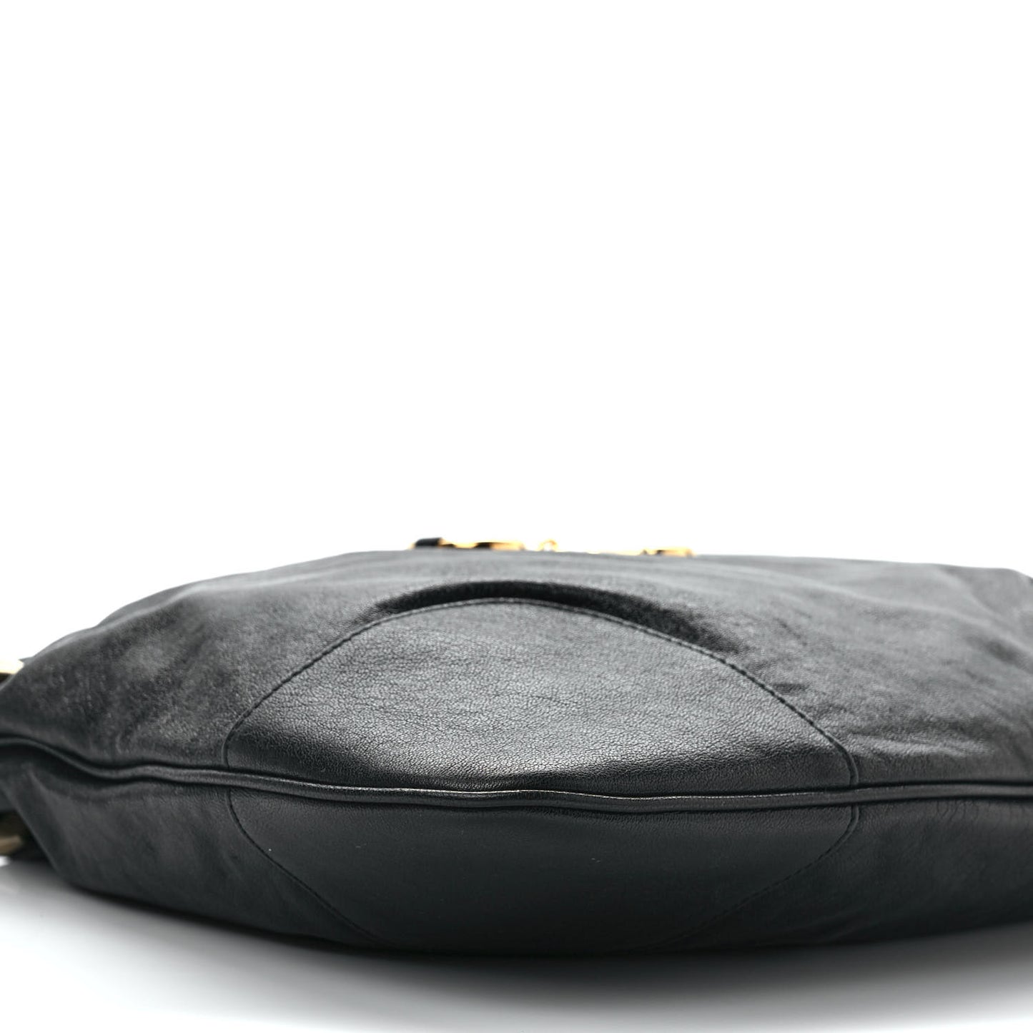 Sakai Calfskin Horsebit 1955 Cinch Top Messenger Bag Black