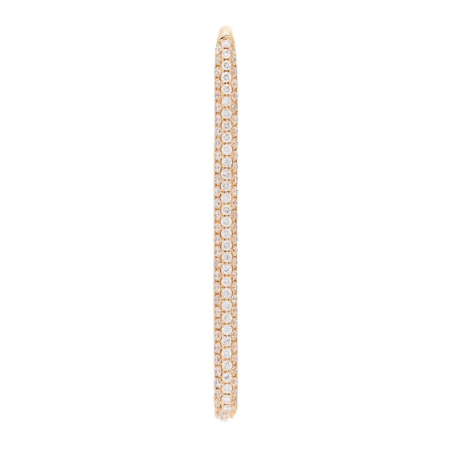 18K Rose Gold Diamond Paper Clip Earring