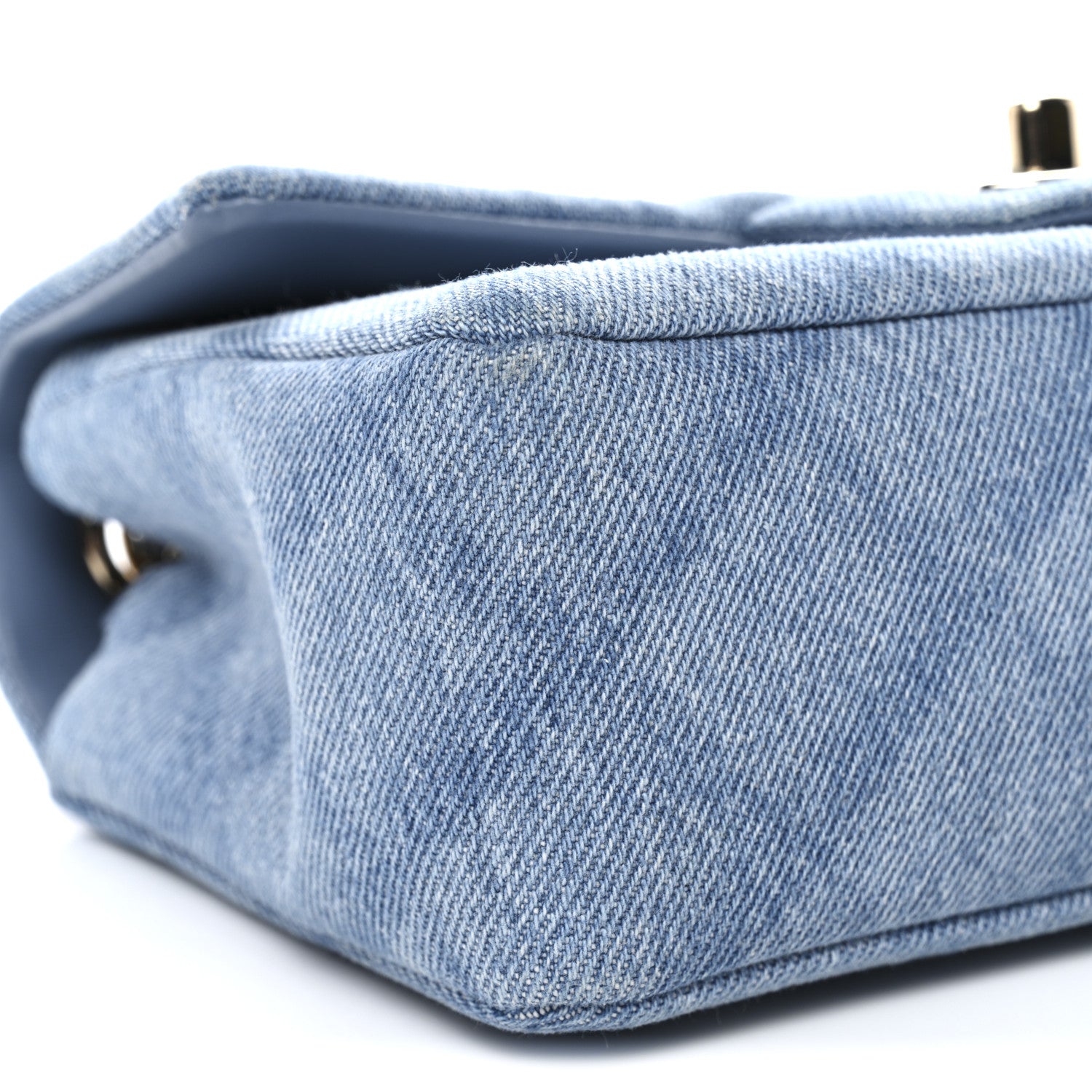 Chanel Printed Denim Quilted Mini Rectangular Flap Light Blue 9 of 11