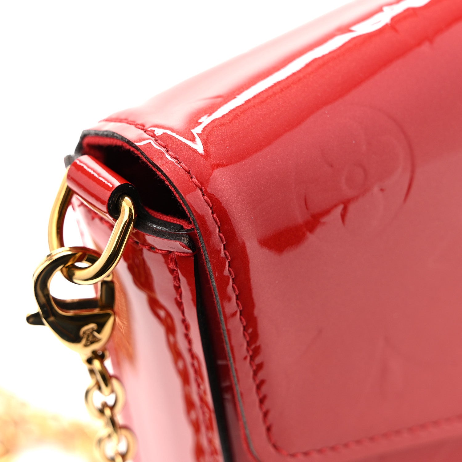 Louis Vuitton Vernis Felicie Pochette Chain Wallet Cherry 13 of 13
