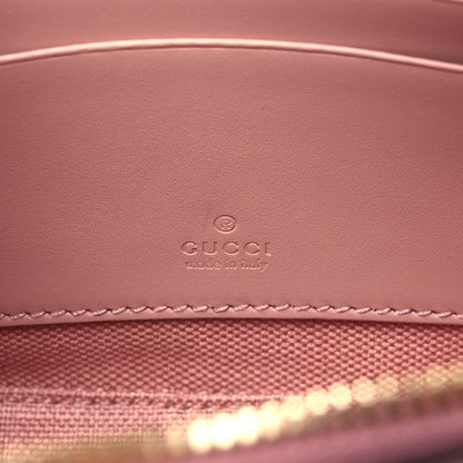 Gucci Calfskin GG Super Mini Debossed Chain Wallet Dust Carmine 6 of 11