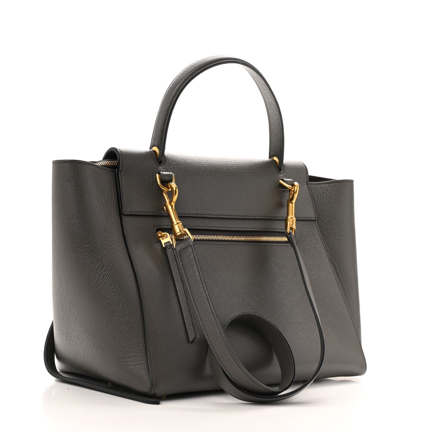 Grained Calfskin Mini Belt Bag Grey