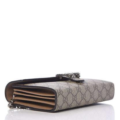Gucci GG Supreme Monogram Mini Dionysus Chain Wallet Beige Taupe 4 of 11