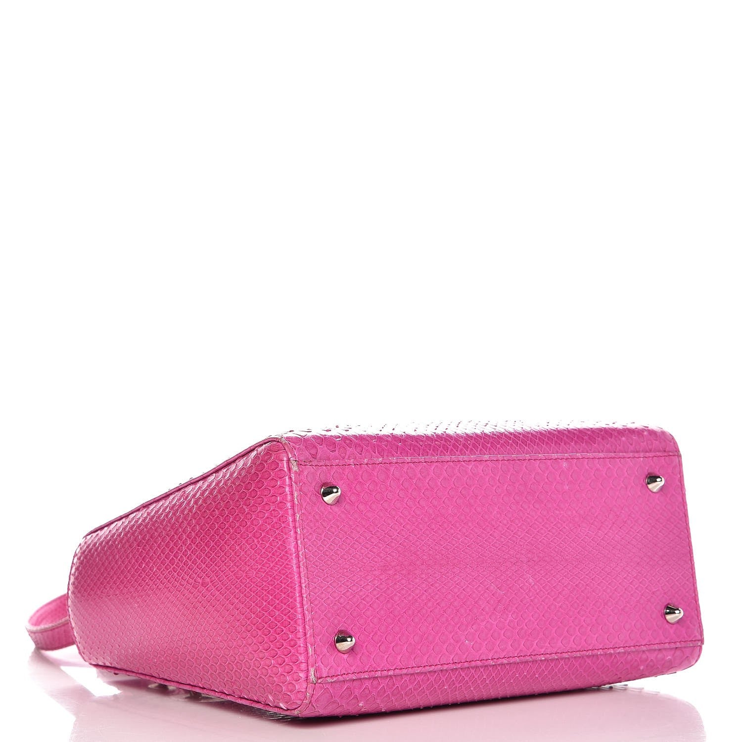 Christian Dior Python Medium Lady Dior Pink 5 of 17