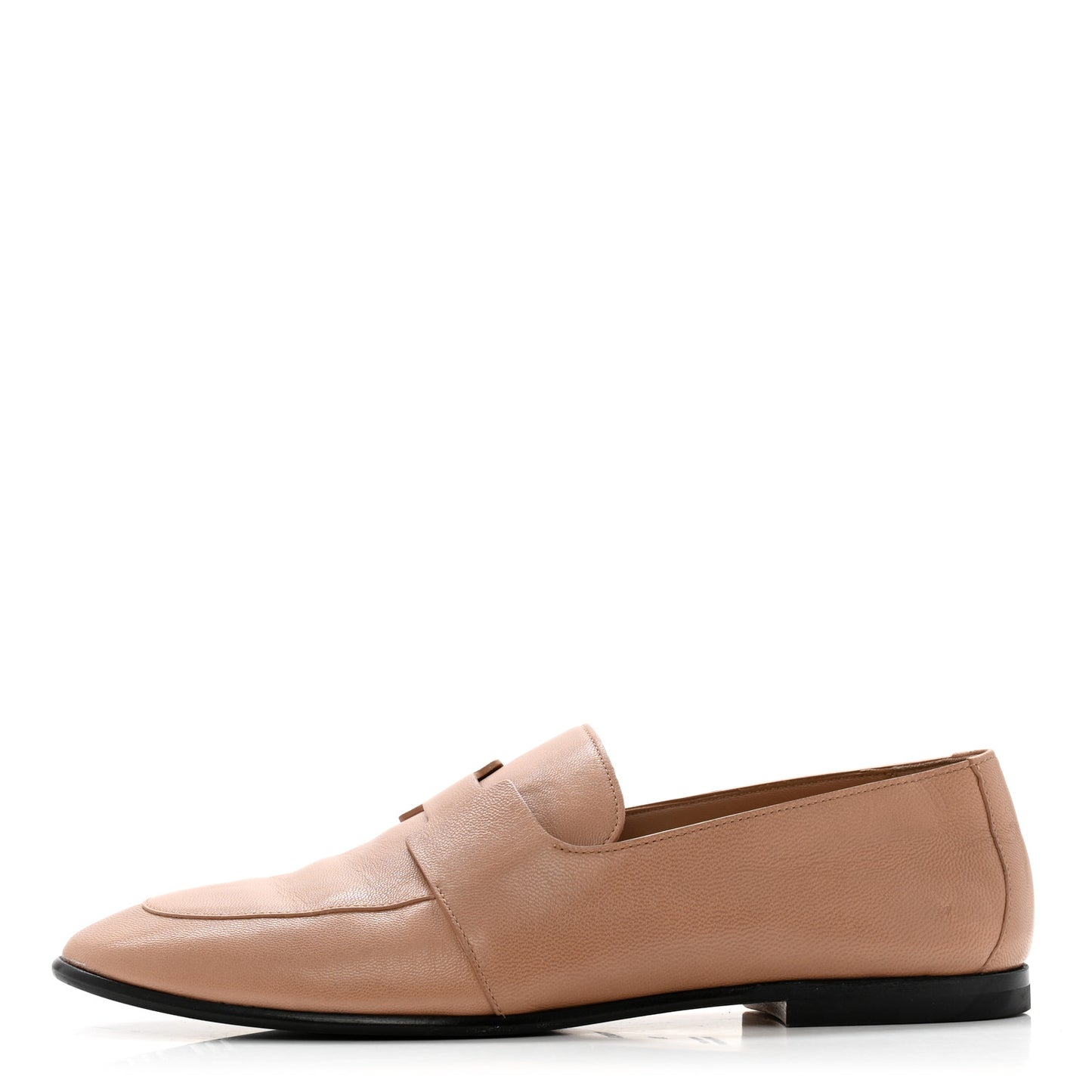 Goatskin Womens Ancora Moccasin Loafers 38 Beige Argile