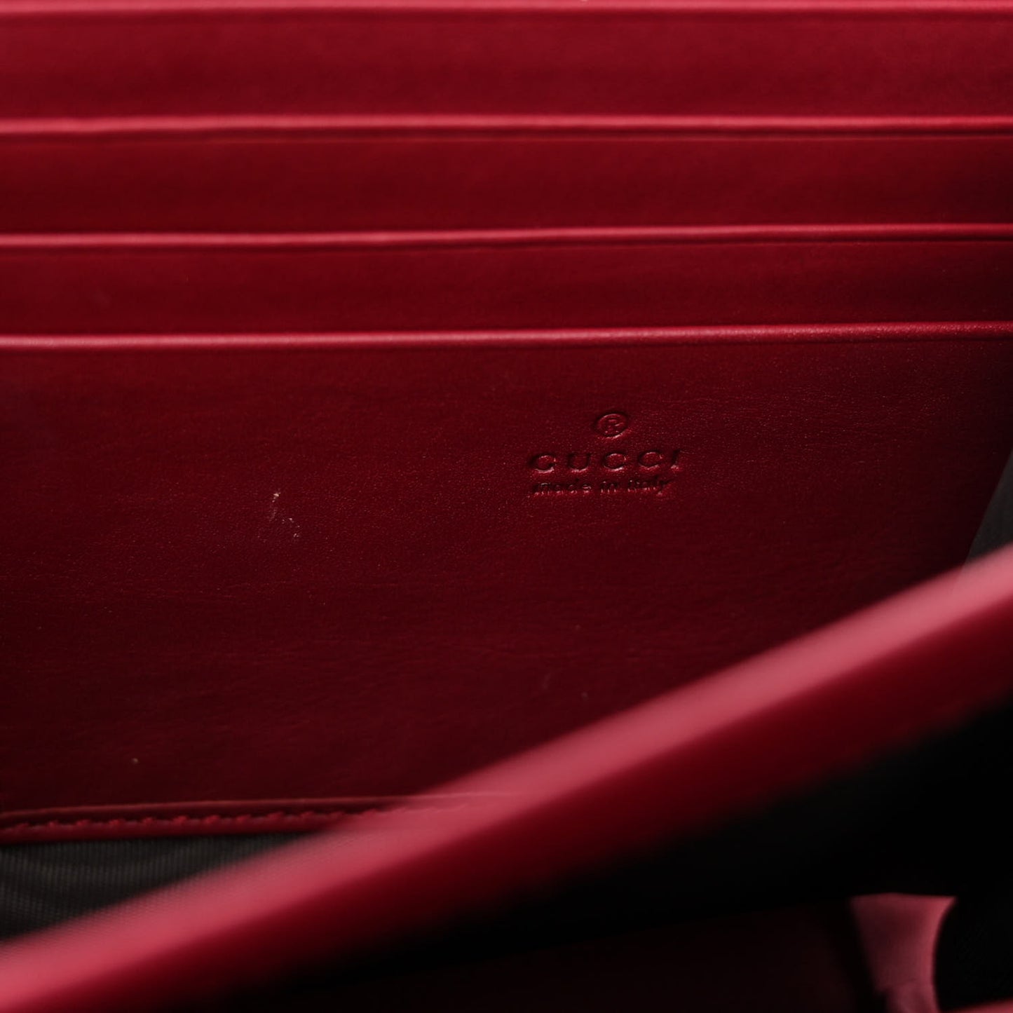 Velvet GG Monogram Mini Dionysus Chain Wallet Red Cipria