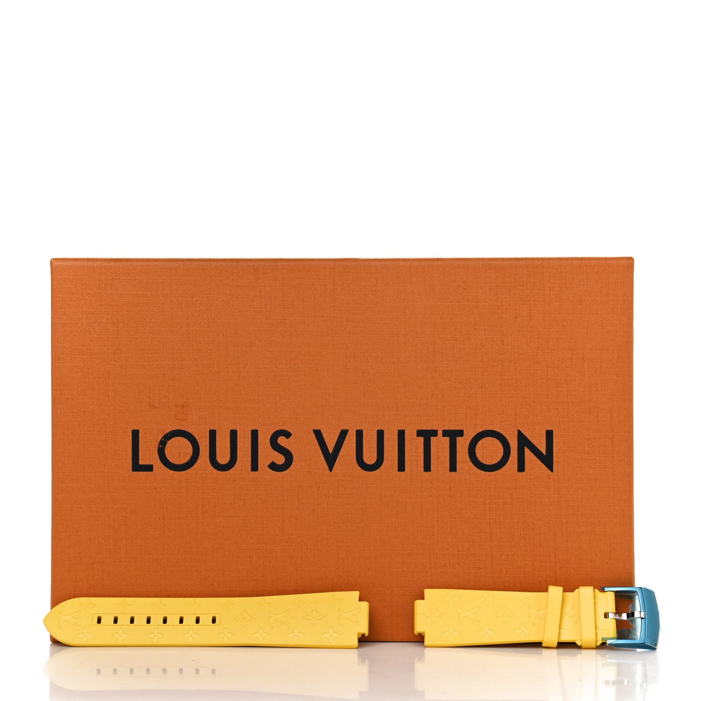 Rubber Monogram Tambour Watch Strap M Jaune